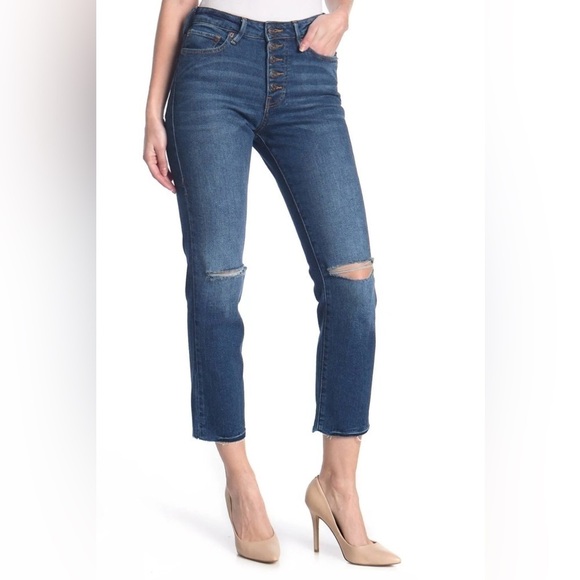 True Religion Starr High Rise Cropped Straight Jean, Size 27 - Picture 1 of 10